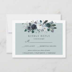 Something Blue    Floral Wedding  RSVP MEAL option