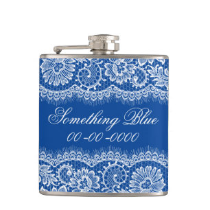 Something Blue for the Bride Personalize Flask
