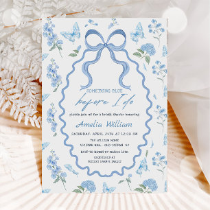 Something Blue Hydrangea Bridal Shower Invitation