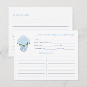 Something Blue Kitchen Bridal Shower Recipe Card