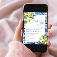 Something Blue Lemon Moroccan QR Bridal Shower