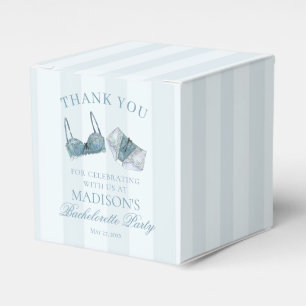 Something Blue Lingerie Bachelorette Party Dessert Favor Box
