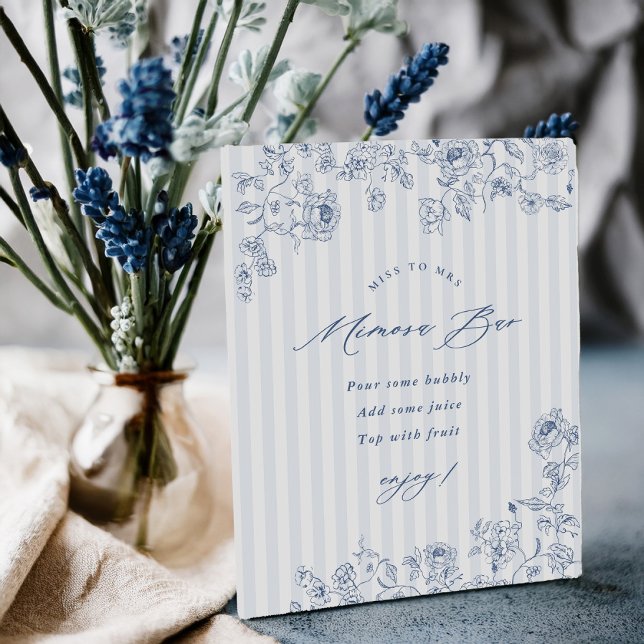 Something Blue Mimosa Bar Acrylic Pedestal Sign (Creator Uploaded)