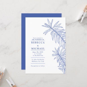 Something Blue Minimalist Botanical Invitation