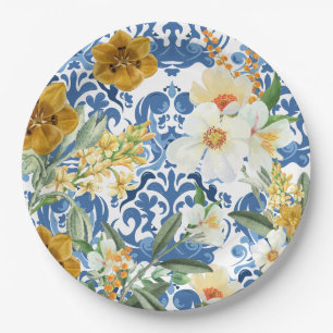 Something blue Navy blue Bridal Shower Welcome  Paper Plate