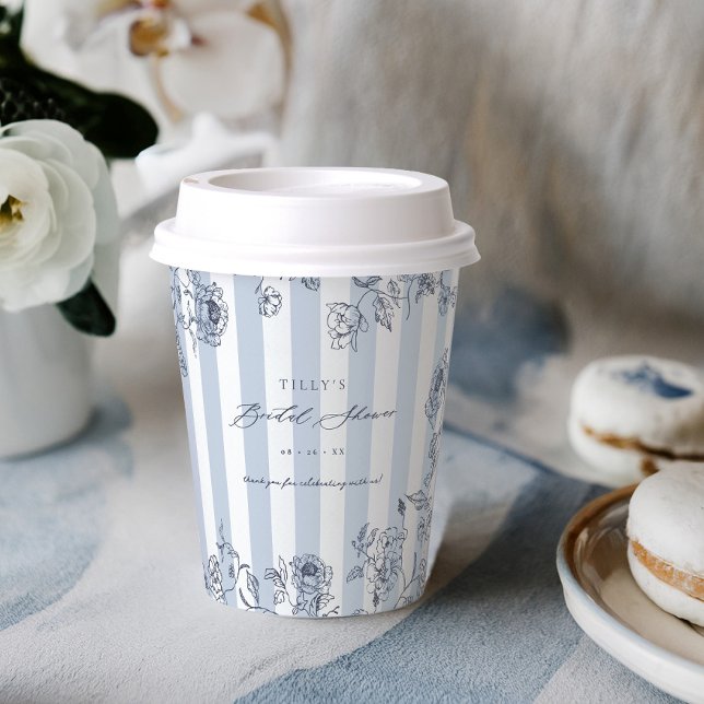 Something Blue Paper Cup Bridal Shower Table Decor (Creator Uploaded)