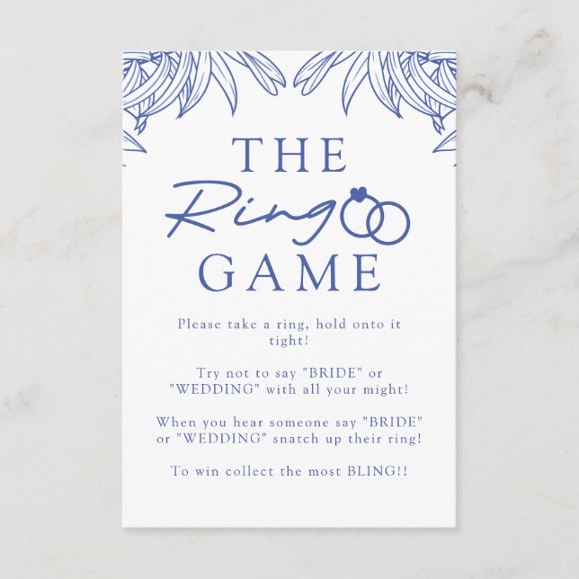 Something Blue Simple Botanical Don't Say Bride   Enclosure Card (Front)
