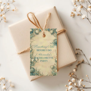 Something Blue Thistle Bachelorette Party Gift Tags