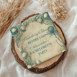 Something Blue Thistle Bachelorette Party Napkin