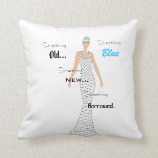 Something Blue Throw Pillow