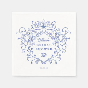 Something Blue Victorian Bridal Shower Napkin
