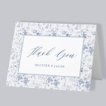 Something Blue Vintage Floral Thank You Cards<br><div class="desc">Something Blue Vintage Floral Thank You Cards</div>