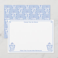 Something Blue Watercolor Ginger Jar Bridal Shower