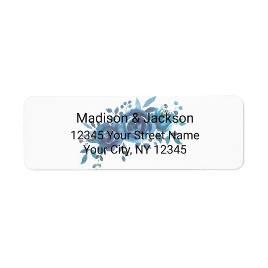 Something Blue Watercolor Wedding Return Address Return Address Label