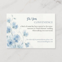Something Blue Wedding Details Card