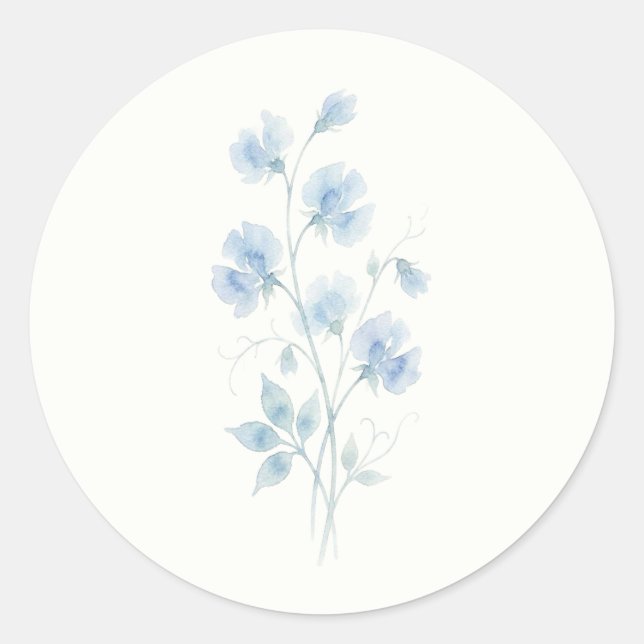 Something Blue Wedding Envelope Seal Sticker (Front)
