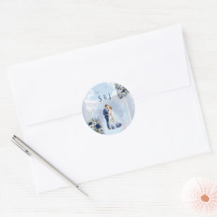 Something Blue Wedding Favor Sticker