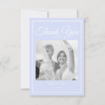 Something Blue Wedding Thank You Card
