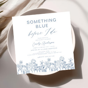 Something Blue Wildflower Bridal Shower Invitation