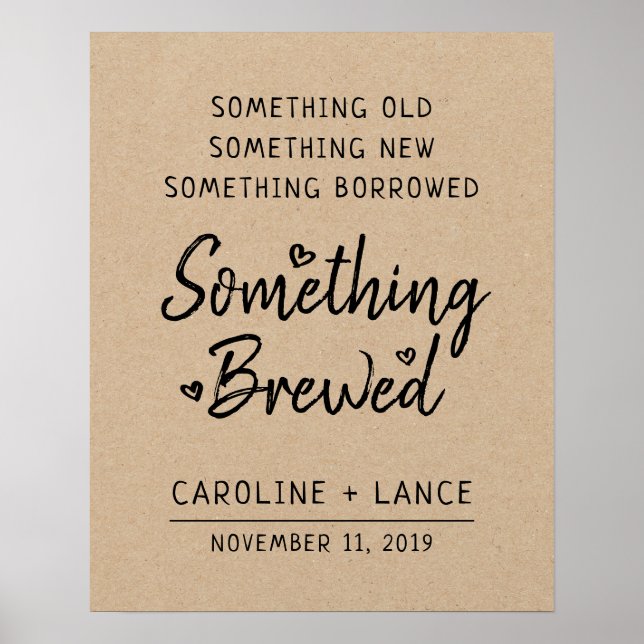 Something Borrowed, Something Brewed Bridal Shower Poster (Front)