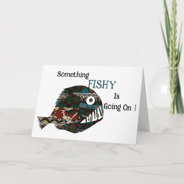 Something Fishy Is Going On  Thank You Card (Front)