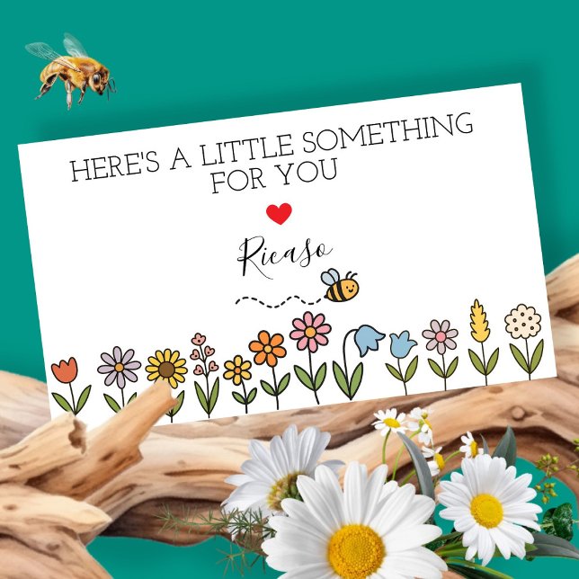 Something for You Bee on Flowers Personalized Gift Business Card (Something for You Bee on Flowers Personalized Gift Business Cards by Ricaso. Give a gift with flair)