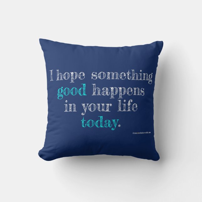 Something Good 16" Cotton Throw Pillow (Front)