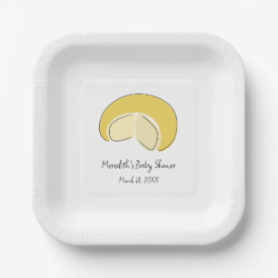 Something Gouda On Way Cheese Wheel Baby Shower Paper Plate