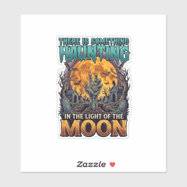 Something Haunting Moon Halloween Zombie Hand Grav (Sheet)