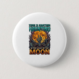 Something Haunting Moon Halloween Zombie Hand Grav 2 Inch Round Button