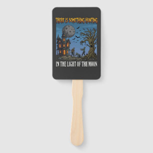 Something Hunting Light Moon Halloween Haunted Zom Hand Fan