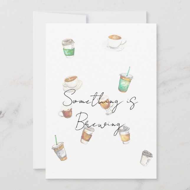 Something is Brewing Invite (Front)