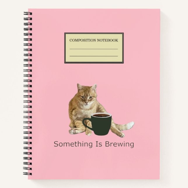 Something Is Brewing Spiral Notebook (Front)