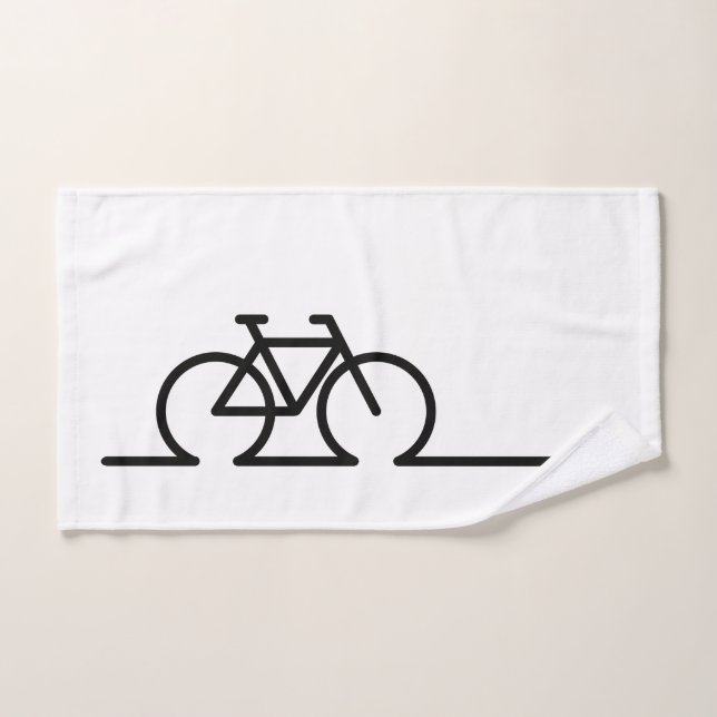 Something line drawing. E-bike race and MTB bicycl Hand Towel (Hand Towel)