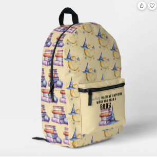 Something Magical Happens When You Read A Book Printed Backpack