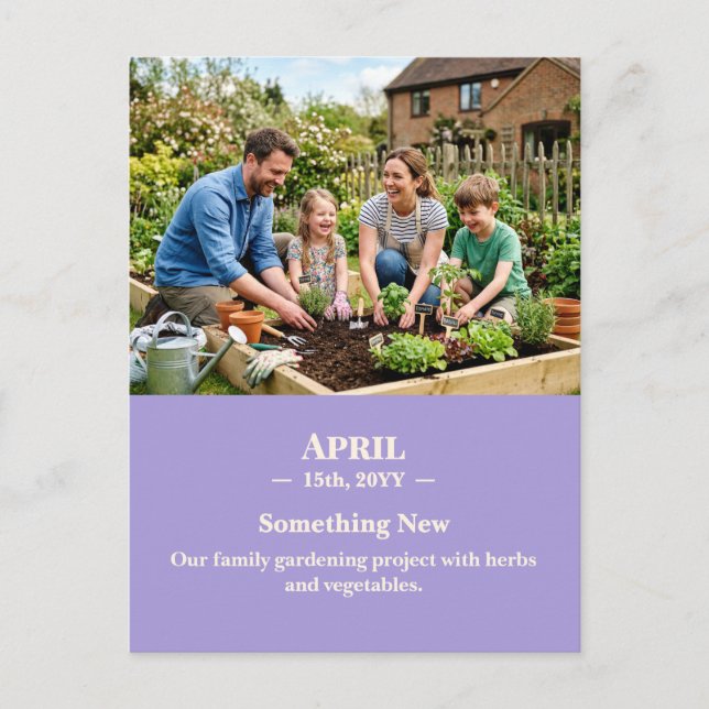 Something New April Memory Photo Postcard (Front)