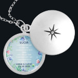 Something Old and Blue Bridesmaid colourful floral Locket Necklace<br><div class="desc">Something Old and Blue Bridesmaid Gift . You are welcome to visit my store for more beautiful products.</div>