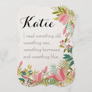 Something Old | Bridesmaid Wedding Invitation