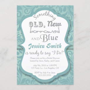 Something Old New Borrowed & Blue Bridal Shower Invitation