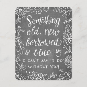 Something Old New Borrowed   Bridesmaid Invitation
