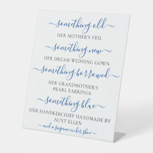 Something Old Something New, Bridal Shower Pedestal Sign