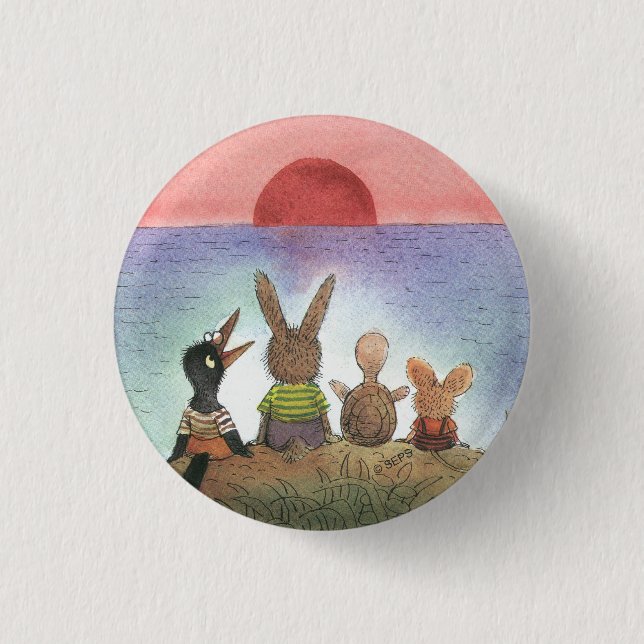 Something Red 1 Inch Round Button (Front)