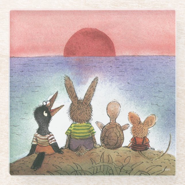 Something Red Glass Coaster (Front)