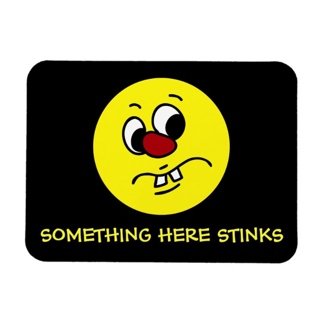 Something Stinky Face Grumpy Magnet (Horizontal)