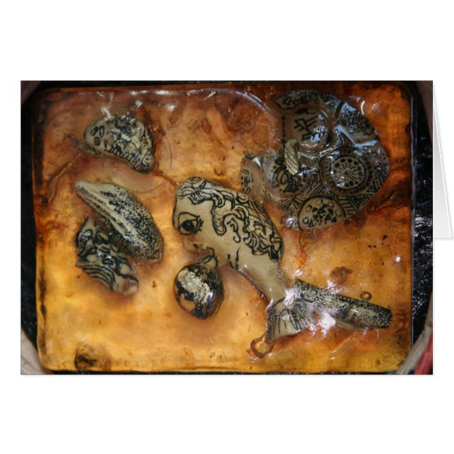 Something strange caught in the amber resin Card (Front Horizontal)