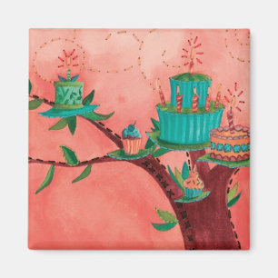 Something to Cherish "Birthday Tree Cakes" Magnet