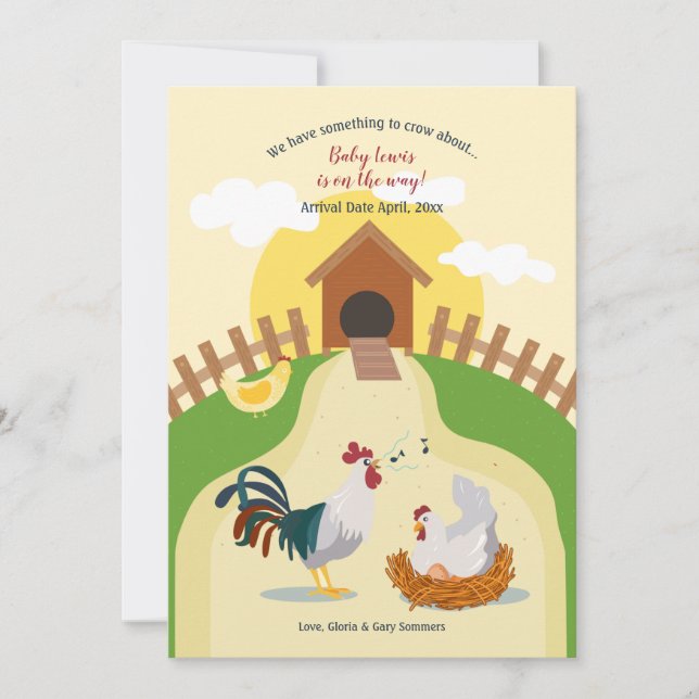 Something to Crow About Pregnancy Announcement (Front)