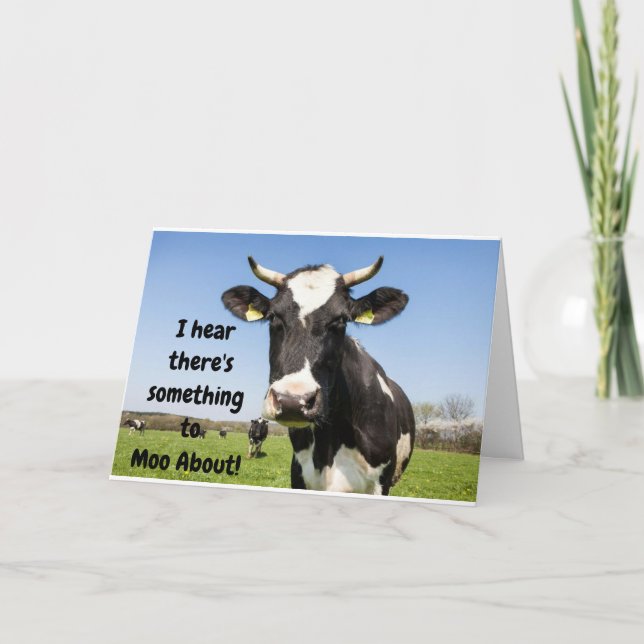 SOMETHING TO "MOO ABOUT" ***21st*** BIRTHDAY Card (Front)