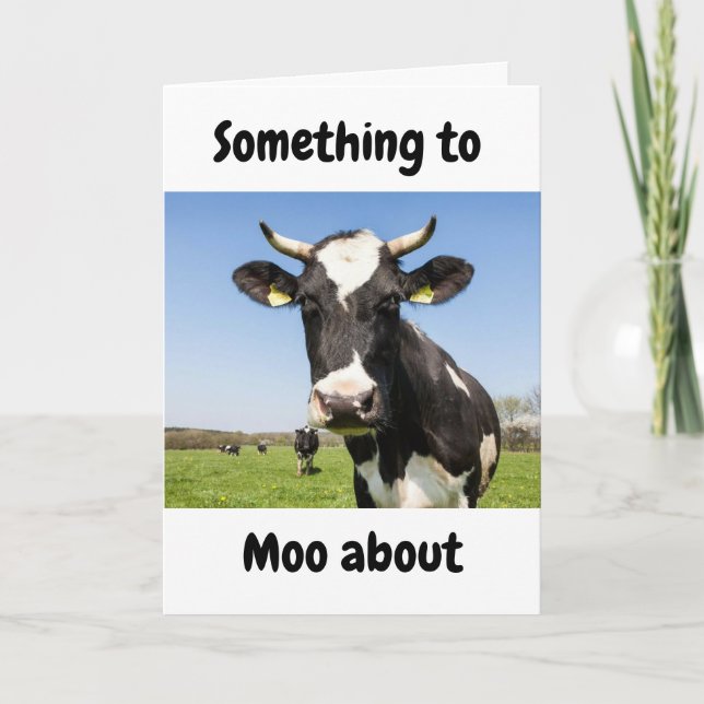 SOMETHING TO *MOO ABOUT* SON ON BIRTHDAY CARD (Front)