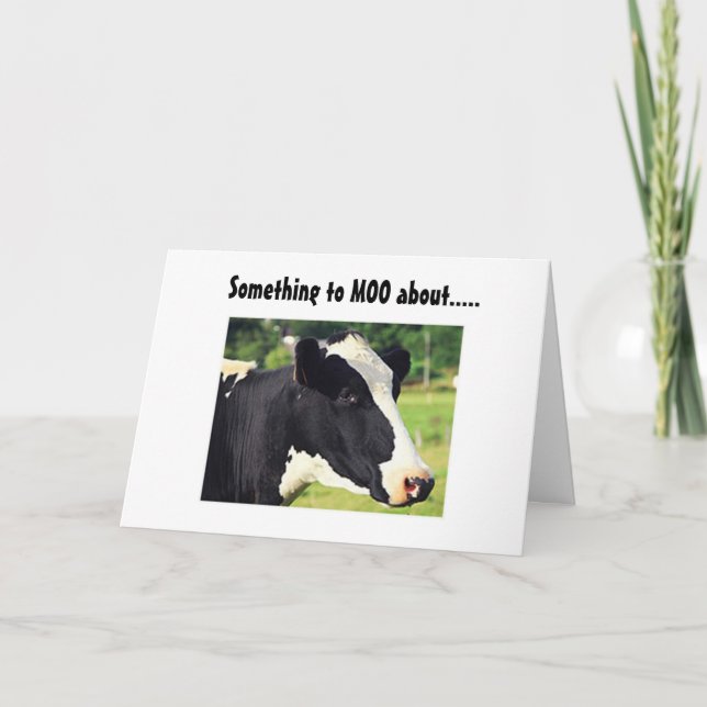 "SOMETHING TO MOO ABOUT" YOUR BIRTHDAY CARD (Front)